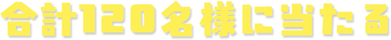 合計120名様に当たる